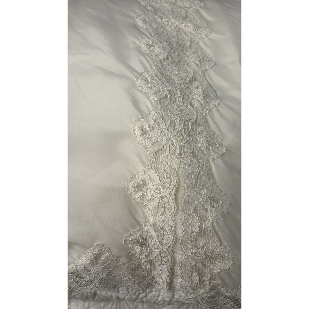 Vintage Wonder Maid Ivory Lace Slip Chemise Nightgown Fine Lingerie Size 34 - Picture 11 of 16